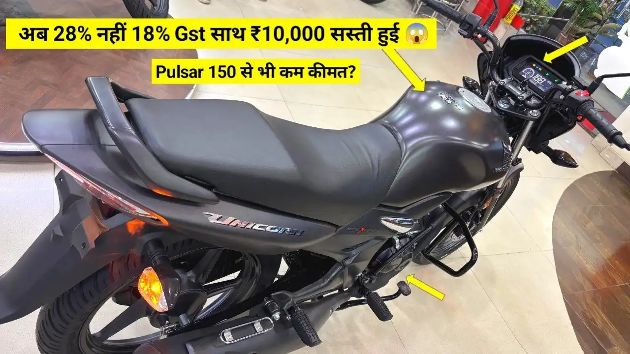 Honda Unicorn 160 Comes with 162cc Engine & Comfortable Seats, Mileage 45–50 km/l at Low Budget After GST Cut